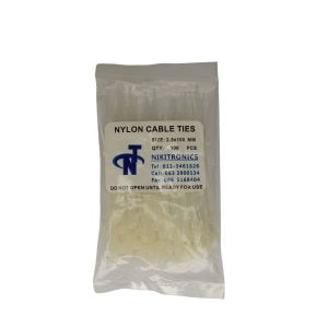 2.5MM X 100MM WHITE CABLE TIES