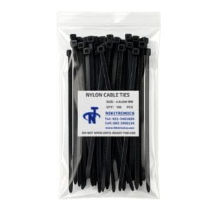 4.8mm x 300mm Black Cable Ties