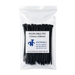 2.5mm x 100mm Black Cable Ties