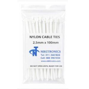 2.5mm x 100mm white Cable Ties