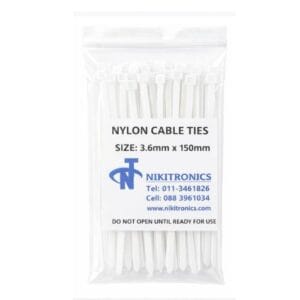 3.6mm x 150mm white Cable Ties